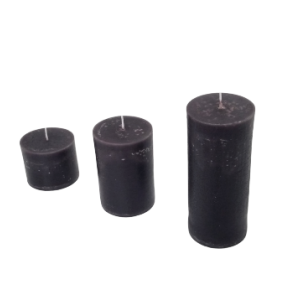 Silindir Mum 3'lü Set